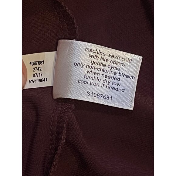 Lane Bryant Burgundy Bell 3/4 Sleeve V-Neck Blouse 18/20 Women Pullover Comfy - Picture 14 of 16